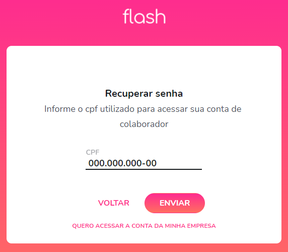 O que significa a mensagem “Token para criar nova senha inválido